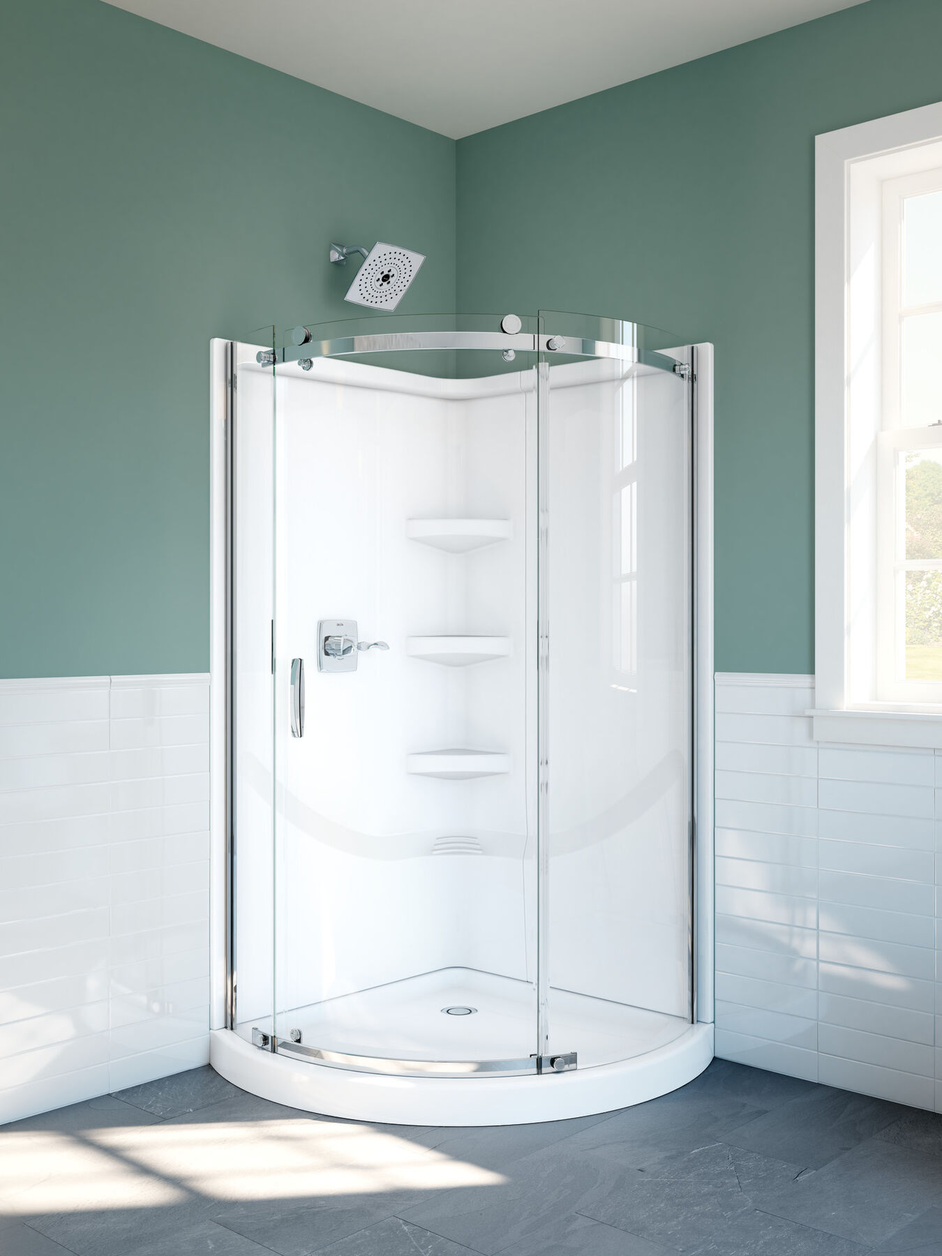 38'' Round Corner Shower Base