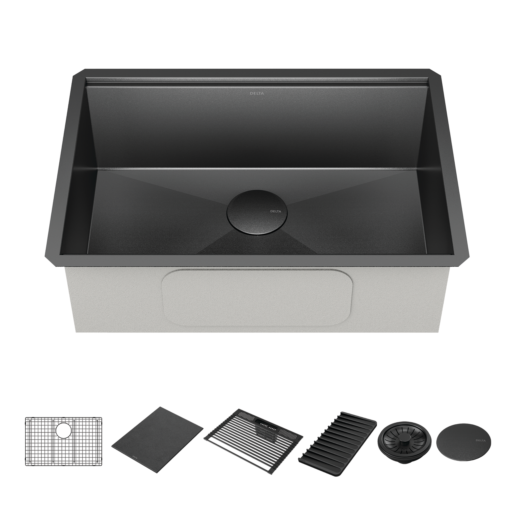 27&rdquo; Undermount 16 Gauge Workstation Kitchen Sink Single Bowl with WorkFlow&trade; Ledge and Accessories