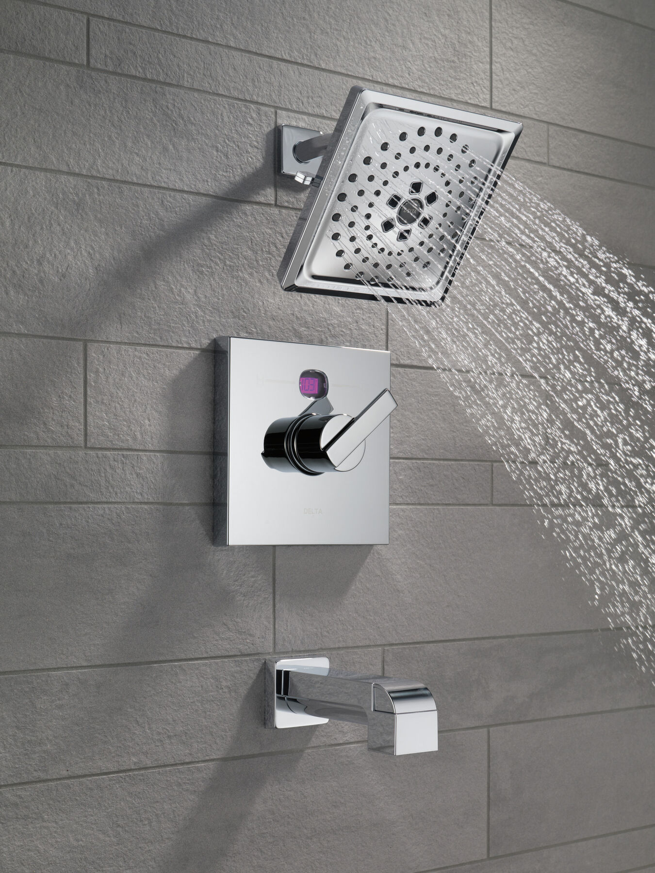 Angular Modern Temp2O&reg; 14 Series Tub & Shower Trim