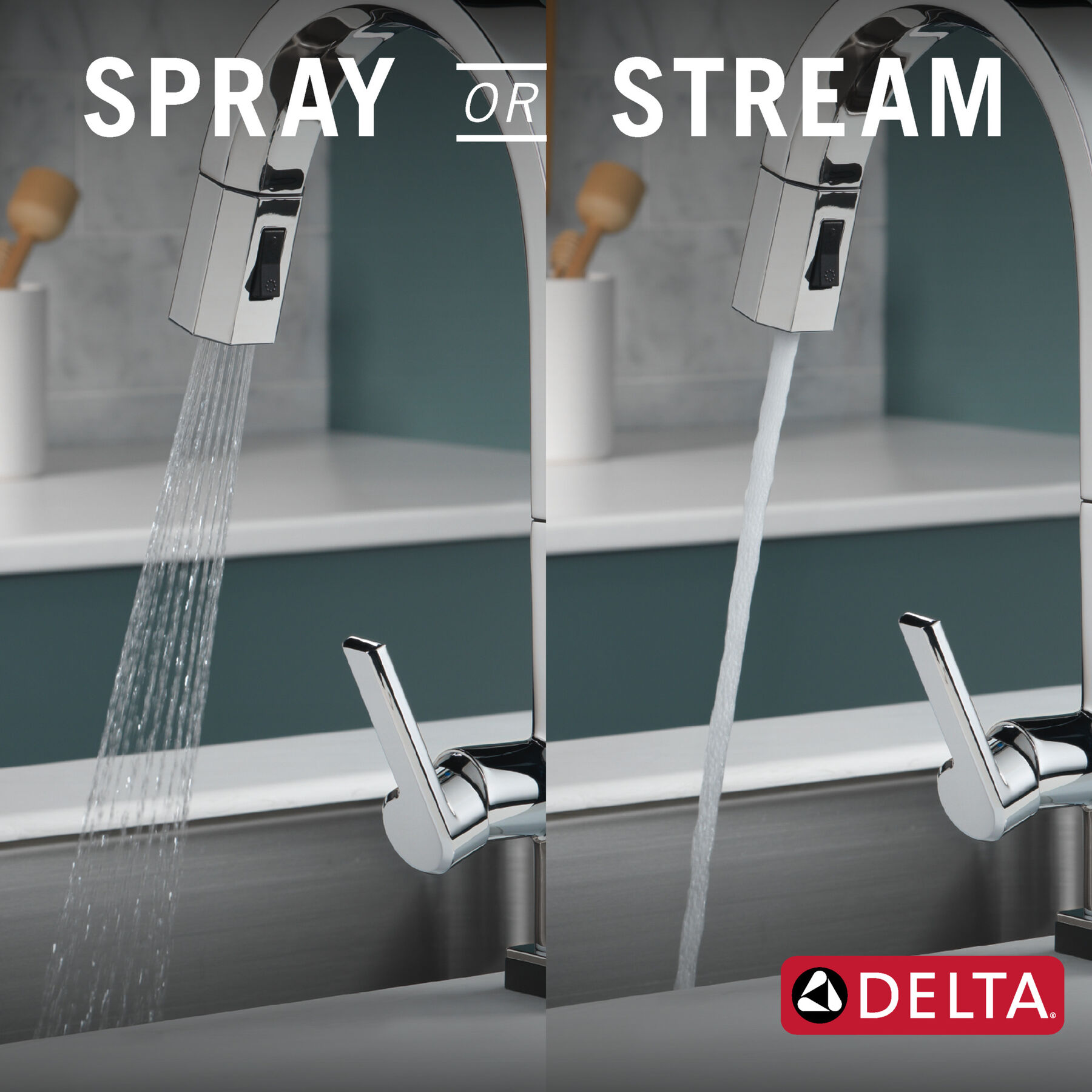Single Handle Pull Down Kitchen Faucet with Touch2O Technology