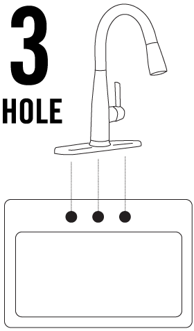 3 Hole Kitchen Faucets