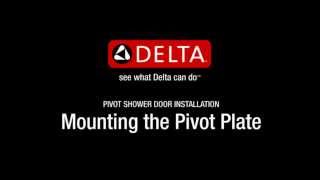 Thumbnail image of No Top Track Style Pivot Shower Door Mounting Pivot Plate Step (SD)