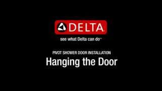 Thumbnail image of No Top Track Style Pivot Shower Door Hanging the Door Step (SD)