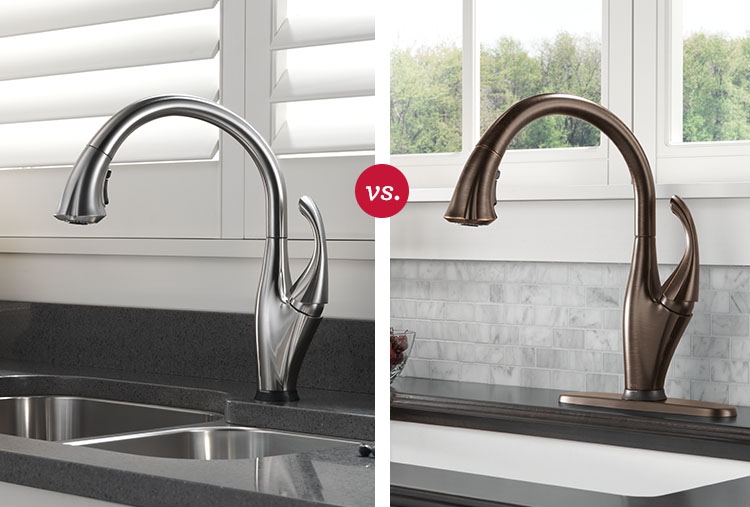 Kitchen faucet finishes: Stainless vs. bronze