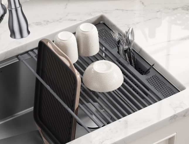 delta sink lorelai collection dish drying rack