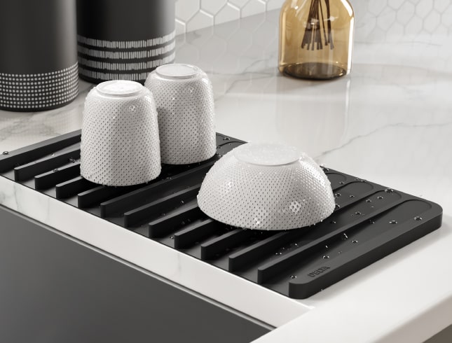 delta sink rivet collection dish drying mat