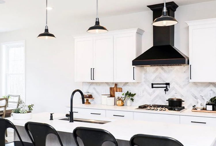 @bohoandmod's pot filler kitchen