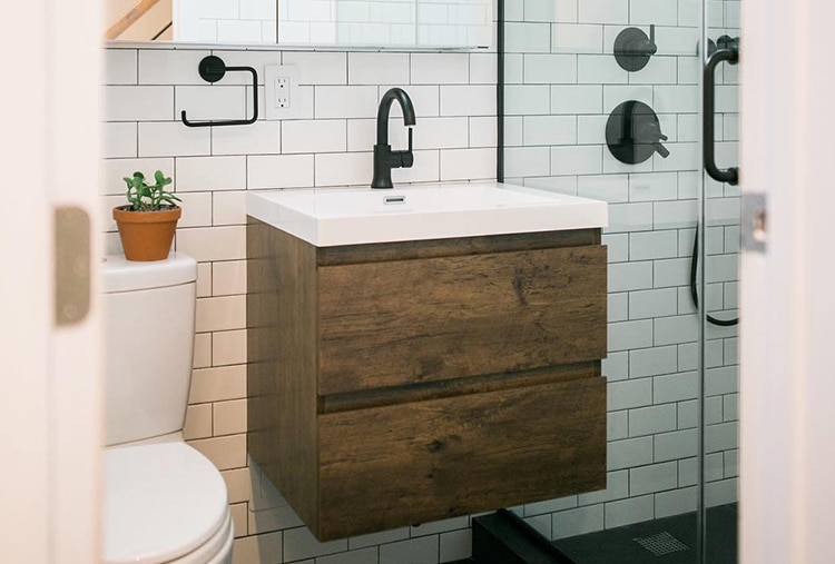 Small-bathroom design ideas: Floating vanities