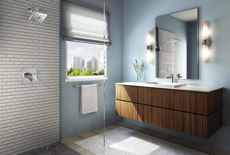 Small-bathroom design: Use more glass to make the space feel larger