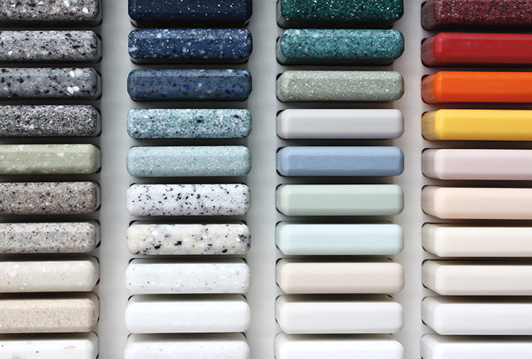 Different colors of quartz countertops