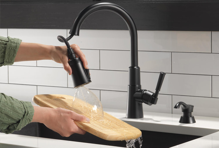 Emmeline™ Single Handle Pull-Down Kitchen Faucet With ShieldSpray® Technology In Matte Black