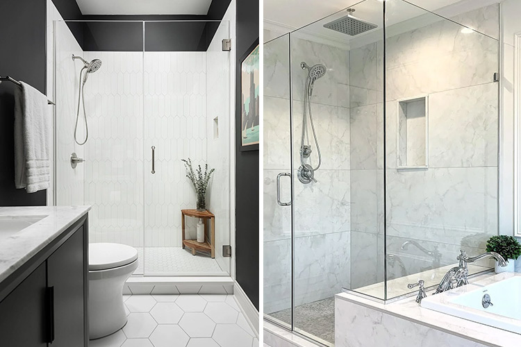 In2ition showerheads side by side