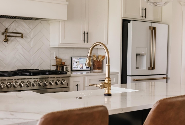 herringbone backsplash