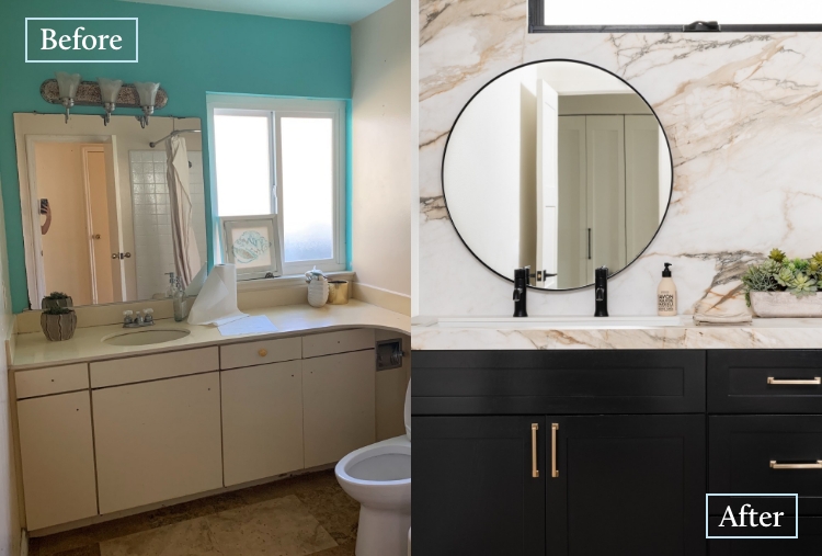 @aliciatorosiandesign bathroom before and after
