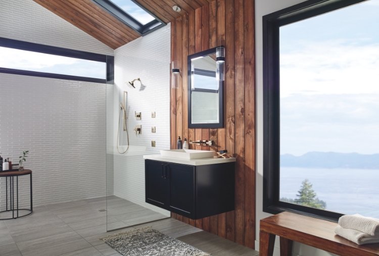 barrier free bathroom with a view