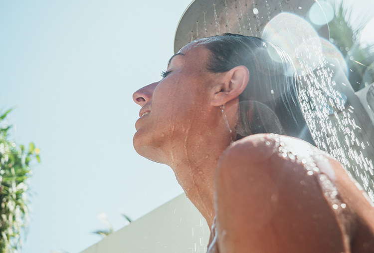 outdoor showering