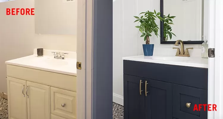 Vintage powder room refresh