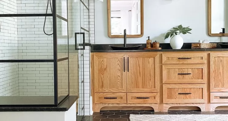 @birdsong.design wooden bathroom vanity