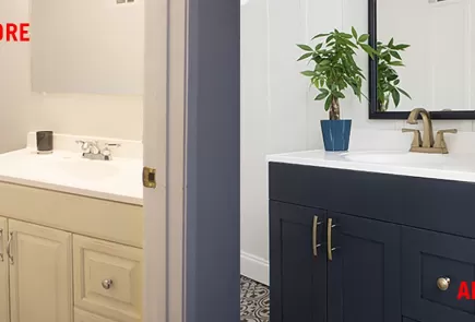 Vintage powder room refresh